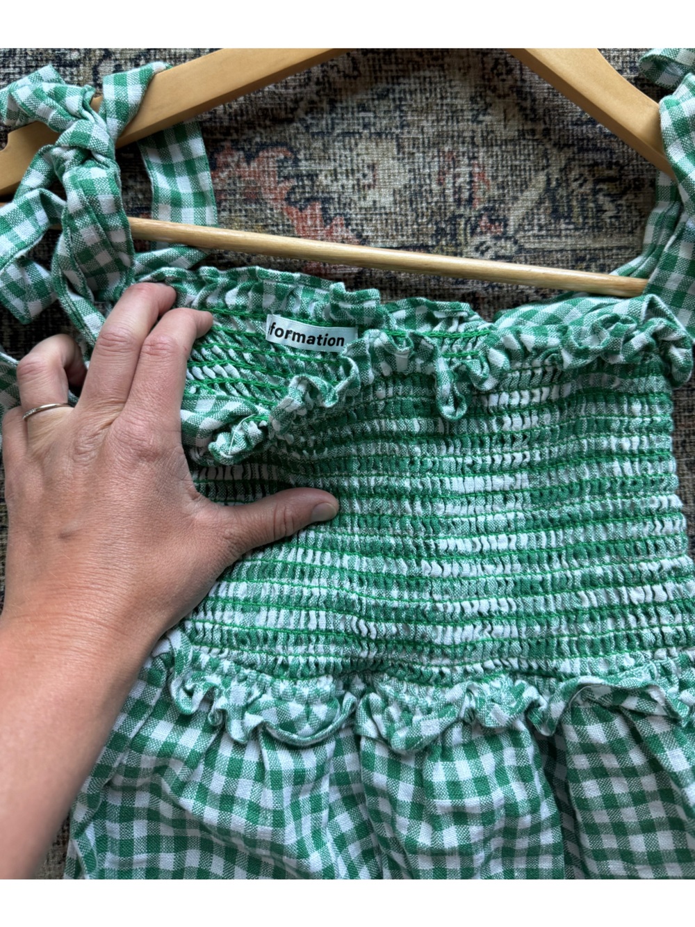 Reformation gingham linen dress - Picture 2 of 4